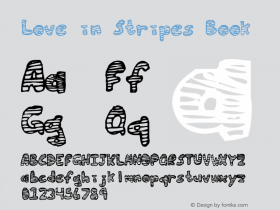 Love in Stripes Book Version 1.0 Font Sample