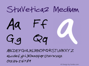 StuVetica2 Medium Version 001.000 Font Sample