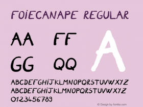 FoieCanape Regular Unknown Font Sample