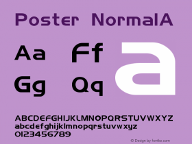 Poster NormalA Version 1.000 Font Sample