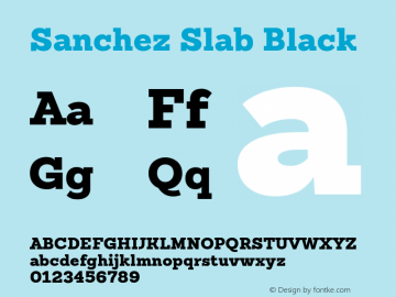 Sanchez Slab Black Version 001.000;com.myfonts.latinotype.sanchez-slab.black.wfkit2.3VRy图片样张