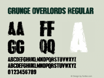 Grunge Overlords Regular Version 1.00 2013图片样张