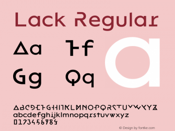 Lack Regular Version 1.000图片样张