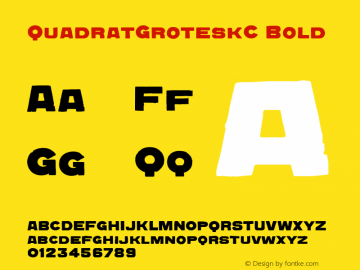 QuadratGroteskC Bold Version 001.000 Font Sample