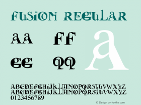 Fusion Regular Fontographer 4.7 16­10­2009 FG4M­0000002045 Font Sample