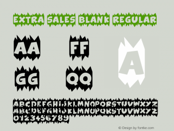 Extra Sales Blank Regular Unknown Font Sample