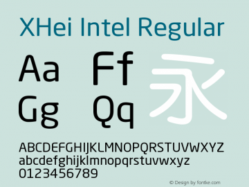 XHei Intel Regular XHei Intel - Version 6.0图片样张