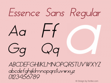 Essence Sans Regular Version 1.002 2013图片样张