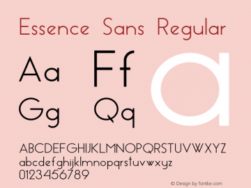 Essence Sans Regular Version 1.001 2013图片样张