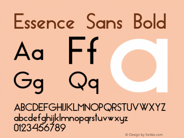 Essence Sans Bold Version 1.002 2013图片样张