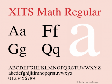 XITS Math Regular Version 001.000图片样张