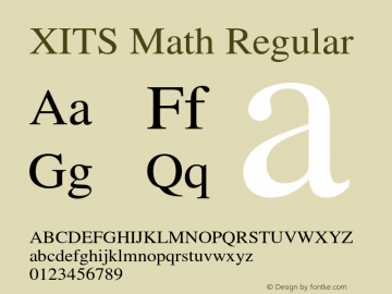 XITS Math Regular Version 001.001图片样张