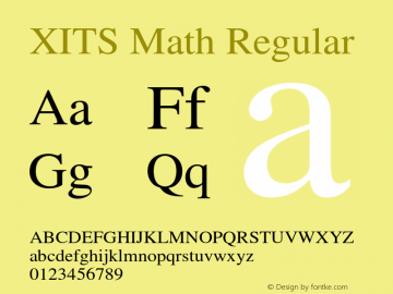 XITS Math Regular Version 001.003图片样张