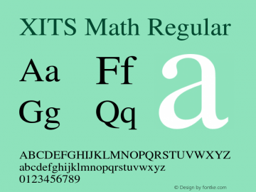 XITS Math Regular Version 001.005图片样张