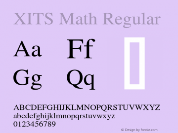 XITS Math Regular Version 001.006图片样张