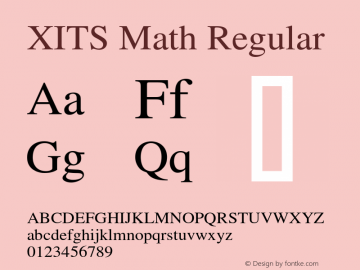 XITS Math Regular Version 001.006图片样张