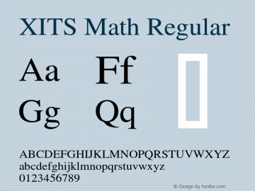 XITS Math Regular Version 1.010图片样张