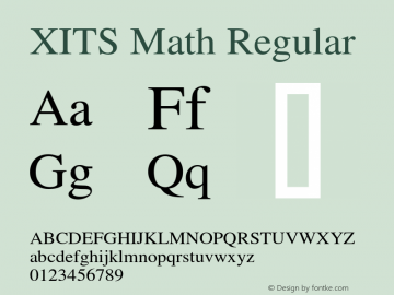 XITS Math Regular Version 1.102图片样张