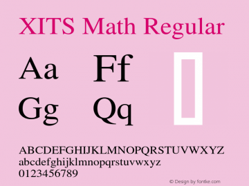 XITS Math Regular Version 1.103图片样张
