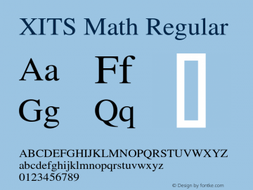 XITS Math Regular Version 1.105图片样张