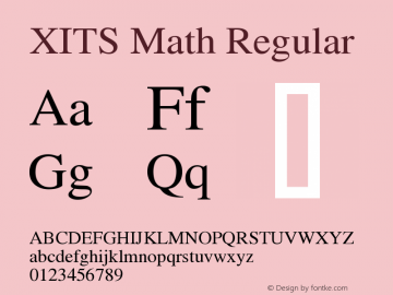 XITS Math Regular Version 1.108图片样张