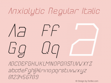 Anxiolytic Regular Italic Unknown图片样张