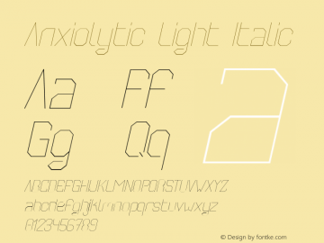 Anxiolytic Light Italic Unknown图片样张