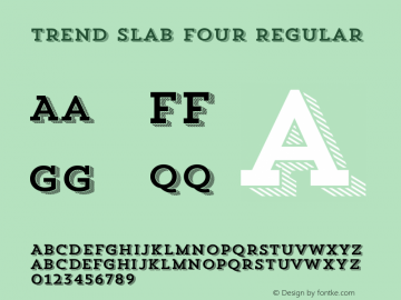 Trend Slab Four Regular 1.000 Font Sample