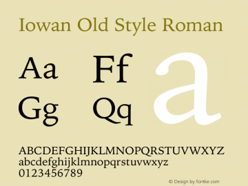 Iowan Old Style Roman 11.0d1e1图片样张