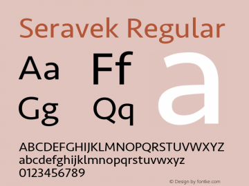 Seravek Regular 9.0d2e1图片样张