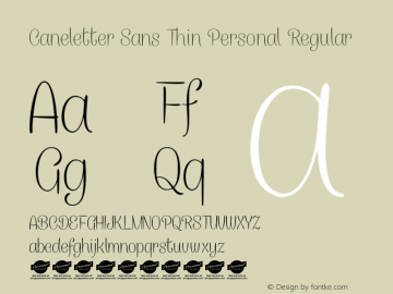 Caneletter Sans Thin Personal Regular Version 1.000图片样张