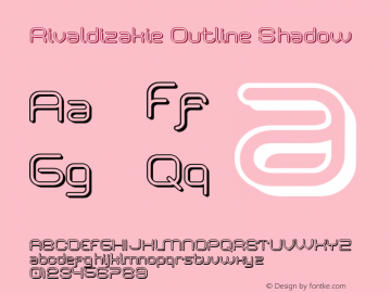 Rivaldizakie Outline Shadow Version 001.000 Font Sample