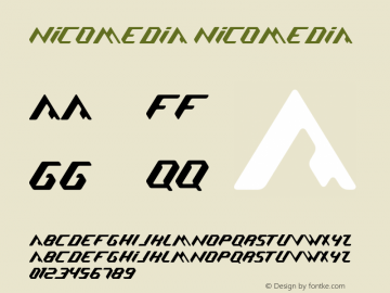 Nicomedia Nicomedia Unknown Font Sample