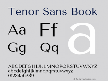 Tenor Sans Book Version 1.1图片样张
