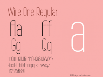 Wire One Regular Version 1.000图片样张