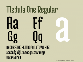 Medula One Regular Version 1.002 Font Sample