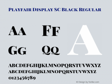 Playfair Display SC Black Regular Version 1.005; ttfautohint (v1.2) -l 10 -r 42 -G 200 -x 21 -D latn -f latn -w G -X 