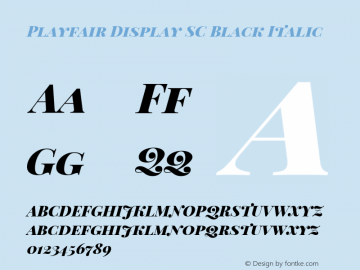 Playfair Display SC Black Italic Version 1.005; ttfautohint (v1.2) -l 10 -r 42 -G 200 -x 21 -D latn -f latn -w G -X 