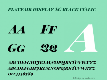 Playfair Display SC Black Italic Version 1.005;PS 001.005;hotconv 1.0.70;makeotf.lib2.5.58329图片样张