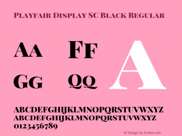 Playfair Display SC Black Regular Version 1.004;PS 001.004;hotconv 1.0.70;makeotf.lib2.5.58329; ttfautohint (v0.96) -l 42 -r 42 -G 200 -x 14 -w 