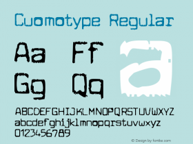 Cuomotype Regular Version 3.001 Font Sample