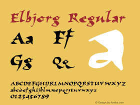 Elbjorg Regular 001.000 Font Sample