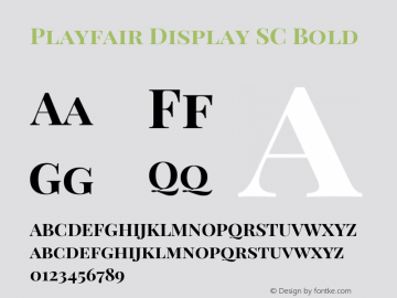 Playfair Display SC Bold Version 1.005; ttfautohint (v1.2) -l 10 -r 42 -G 200 -x 21 -D latn -f latn -w G -X 