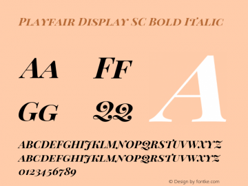 Playfair Display SC Bold Italic Version 1.005; ttfautohint (v1.2) -l 10 -r 42 -G 200 -x 21 -D latn -f latn -w G -X 