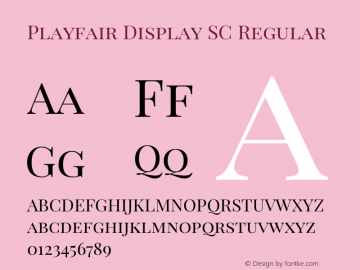 Playfair Display SC Regular Version 1.005; ttfautohint (v1.2) -l 10 -r 42 -G 200 -x 21 -D latn -f latn -w G -X 