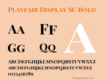 Playfair Display SC Bold Version 1.005; ttfautohint (v1.2) -l 10 -r 42 -G 200 -x 21 -D latn -f latn -w G -X 