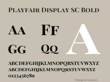 Playfair Display SC Bold Version 1.005;PS 001.005;hotconv 1.0.70;makeotf.lib2.5.58329 Font Sample