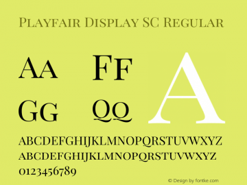 Playfair Display SC Regular Version 1.005;PS 001.005;hotconv 1.0.70;makeotf.lib2.5.58329 Font Sample