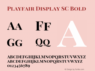 Playfair Display SC Bold Version 1.003;PS 001.003;hotconv 1.0.70;makeotf.lib2.5.58329 Font Sample