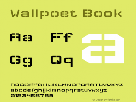 Wallpoet Book Version 1.000 Font Sample